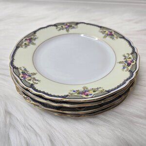 VTG 4-Paul Muller Selb "The Minto" #1328 Bavaria Germany 6" Bread/Dessert Plates